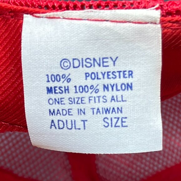 Vtg Disney Mickey Mouse Snapback Hat Trucker Mesh Red Dad Theme Park Foam Mens - Picture 8 of 12